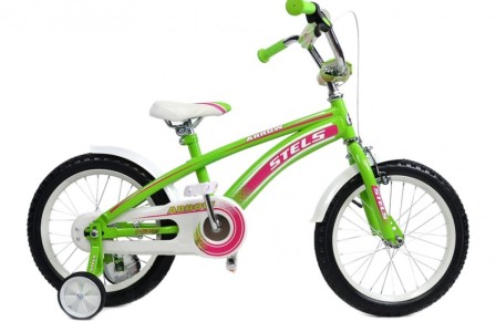 Велосипед STELS Arrow 16"   9.5" Белый/зелёный V020