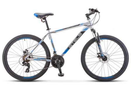 Велосипед STELS Navigator-500 D 26"  20" Серебристый/синий F010